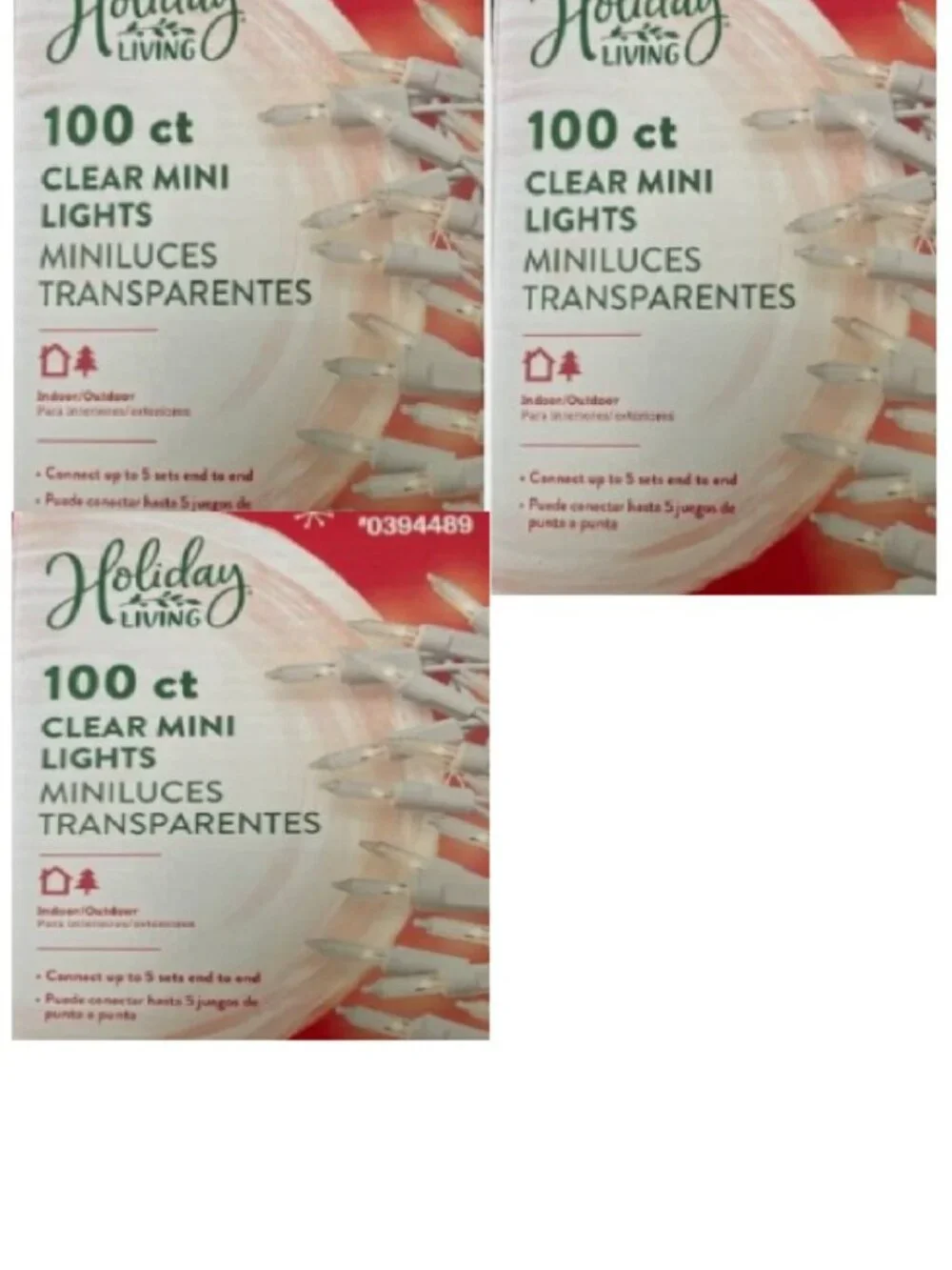 3 Boxes Holiday Living 100 clearmini lights Christmas Holiday White Wire Wedding
